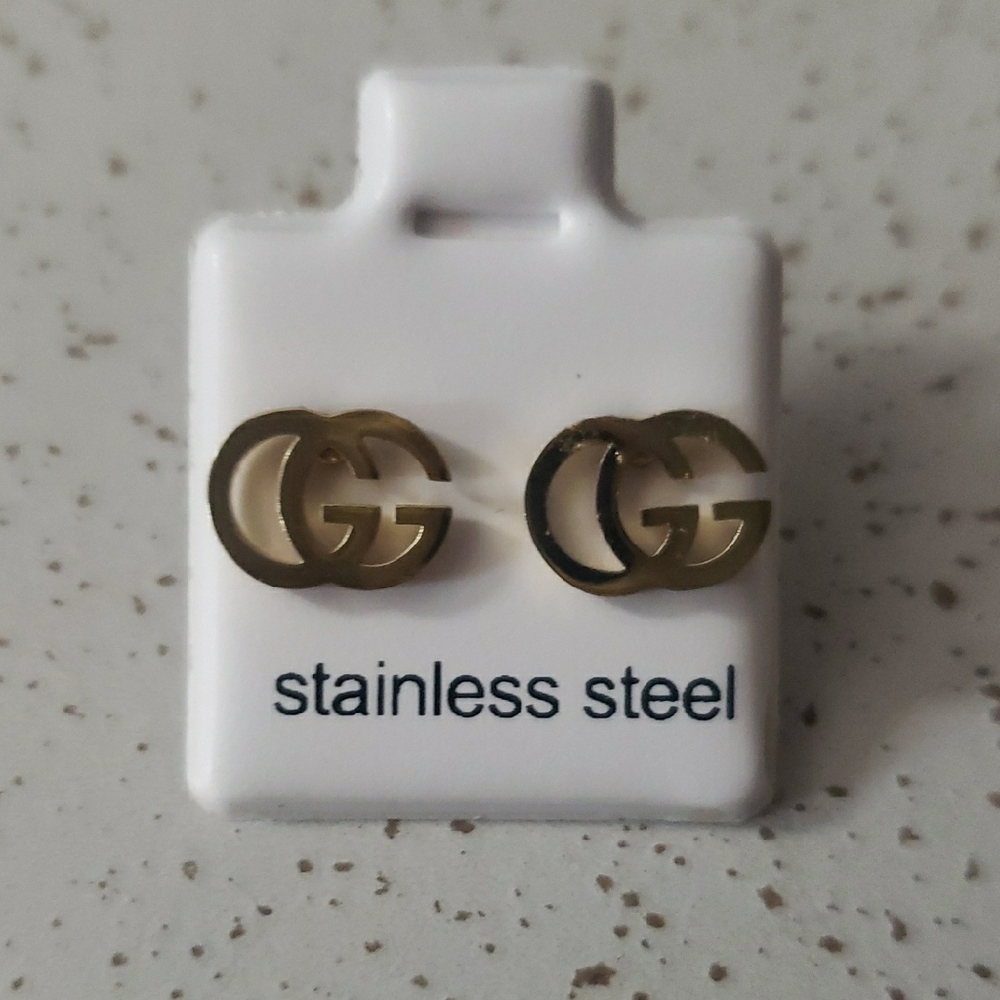 Gold Stainless Steel Earrings